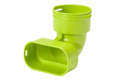 Show details for Bocht van D 75/63 mm naar halfrond 50 x 100 mm Picture of Bocht van D 75/63 mm naar halfrond 50 x 100 mm