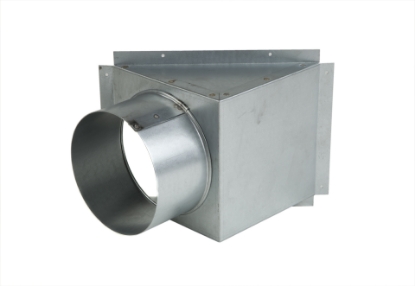 Show details for 45 graden pijpaansluiting voor aansluiting van ronde pijp D125  mm Picture of 45 graden pijpaansluiting voor aansluiting van ronde pijp D125  mm