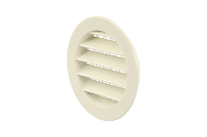 Show details for Muurrooster aluminium D100 mm, gemoffeld in kleur: RAL 9010 (gebroken wit) Picture of Muurrooster aluminium D100 mm, gemoffeld in kleur: RAL 9010 (gebroken wit)