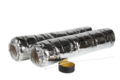 Show details for Aansluitset D160 mm (2x1m akoestisch isolerende slang en toebehoren) Renovent / Flair Picture of Aansluitset D160 mm (2x1m akoestisch isolerende slang en toebehoren) Renovent / Flair