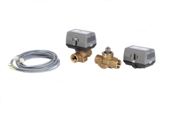 Afbeeldingen van VC-motor 24V met waterafsluiter en kabel (set van 2 stuks) 2-zones