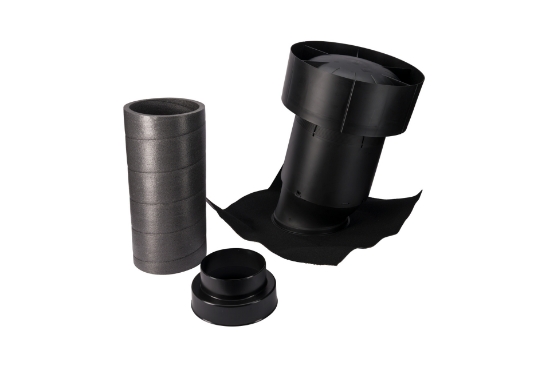 Afbeeldingen van Ventus dakdoorvoer D200-180 geïsoleerd incl. Ubiflex indekdeel 15-55gr